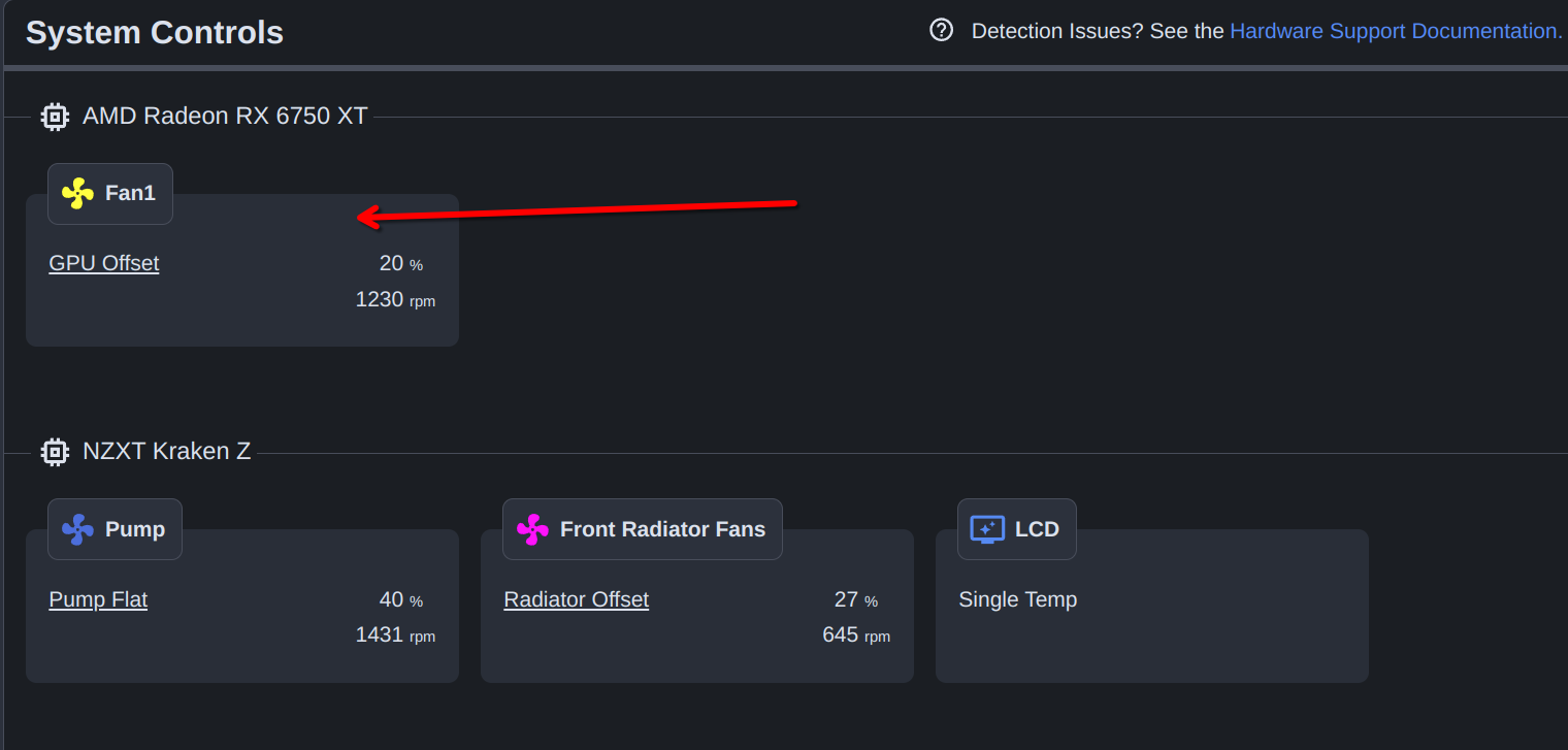 Dashboard Controls