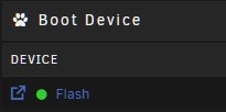 in the Unraid dashboard, we see Flash under Boot Device